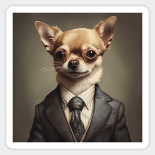 Chihuahua Dog in Suit Magnet